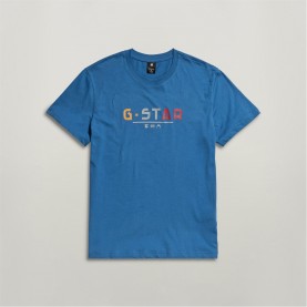 тениска,облекла,на,разпродажба,мъжки,тениски,g,star,multi,logo,graphic,t,shirt,retro,blue