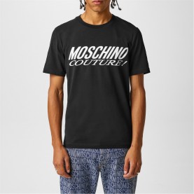 тениска,мъжки,тениски,moschino,men's,regular,fit,crew,neck,t,shirt,black