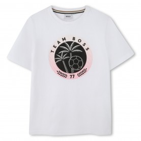 тениска,детски,3/4,панталони,boss,kids',palm,logo,t,shirt,white,10p