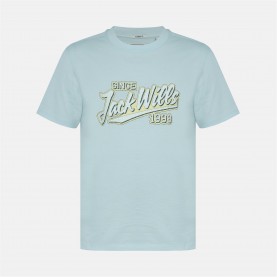 Тениска Jack Wills Men's Retro Graphic Cotton Short Sleeve Crew Neck T-Shirt - Baby Blue тениска,мъжки,тениски,jack,wills,men's,retro,graphic,cotton,short,sleeve,crew,neck,t,shirt,baby,blue