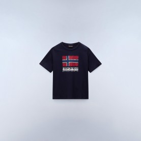 юношеска,тениска,napapijri,adige,t,shirt,juniors,blue,marine,176