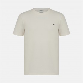 Тениска Jack Wills Men's JW Bubble Texture Cotton Short Sleeve Crew Neck Oversized T-Shirt - Beige тениска,мъжки,тениски,jack,wills,men's,jw,bubble,texture,cotton,short,sleeve,crew,neck,oversized,t,shirt,beige