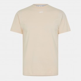 Тениска Off White Mens Brick Arrow Crew Neck Short Sleeve T-Shirt - Beige/White тениска,мъжки,тениски,off,white,men,s,brick,arrow,crew,neck,short,sleeve,t,shirt,beige,white