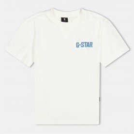 тениска,детски,3/4,панталони,g,star,kids',gstar,logo,regular,fit,t,shirt,dk,white