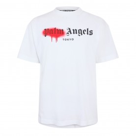 Тениска PALM ANGELS Palm Ny Tee Sn99 - White Red тениска,облекла,на,разпродажба,мъжки,тениски,palm,angels,palm,ny,tee,sn99,white,red