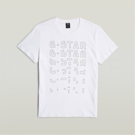 тениска,мъжки,тениски,g,star,gradient,graphic,t,shirt,white