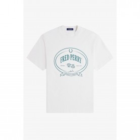 Тениска Fred Perry Mens Champions Regular Fit T-Shirt - Snow White 129 тениска,мъжки,тениски,fred,perry,men,s,champions,regular,fit,t,shirt,snow,white,129
