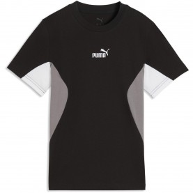 Тениска Puma Colr Block Tee Jn63 - Blk/Wht/Gry тениска,детски,тениски,puma,colr,block,tee,jn63,blk,wht,gry