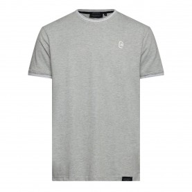 Тениска Crosshatch CH Preece T-Shirt Sn64 - GREY MARL тениска,мъжки,блузи,с,яка,мъжки,тениски,мъжки,потници,crosshatch,ch,preece,t,shirt,sn64,grey,marl
