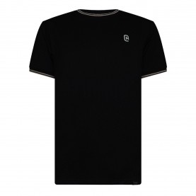 Тениска Crosshatch CH Preece T-Shirt Sn64 - BLACK тениска,мъжки,блузи,с,яка,мъжки,тениски,мъжки,потници,crosshatch,ch,preece,t,shirt,sn64,black