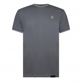 Тениска Crosshatch CH Preece T-Shirt Sn64 - STEEL BLUE тениска,мъжки,блузи,с,яка,мъжки,тениски,мъжки,потници,crosshatch,ch,preece,t,shirt,sn64,steel,blue