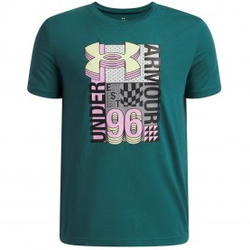 тениска,разпродажба,under,armour,детски,3/4,панталони,детски,тениски,детски,облекла,under,armour,ua,logo,collage,tee,jn63,rack,green,blck