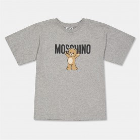 детска,тениска,детски,3/4,панталони,moschino,unisex,regular,fit,kids,t,shirt,grey,60901