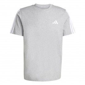 Мъжка тениска adidas Essentials 3-Stripes T-Shirt Mens - MedGrey/White мъжка,тениска,мъжки,блузи,с,яка,мъжки,тениски,мъжки,потници,мъжки,горнища,размер+,adidas,essentials,3,stripes,t,shirt,mens,medgr