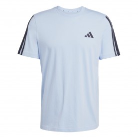 Мъжка тениска adidas Essentials 3-Stripes T-Shirt Mens - Glow Blue мъжка,тениска,мъжки,блузи,с,яка,мъжки,тениски,мъжки,потници,adidas,essentials,3,stripes,t,shirt,mens,glow,blue