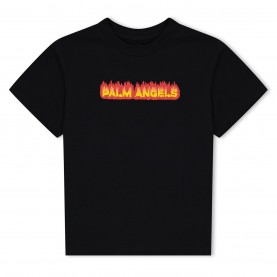 тениска,детски,3/4,панталони,palm,angels,kids',flame,logo,print,regular,fit,t,shirt,blk,red,1025