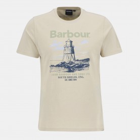 Тениска Barbour Mens Harbourside T-Shirt - Oatmeal BE72 тениска,мъжки,тениски,barbour,men,s,harbourside,t,shirt,oatmeal,be72