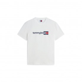 Тениска Tommy Jeans Men's T-Shirt - Ecru тениска,мъжки,тениски,tommy,jeans,men's,t,shirt,ecru