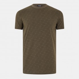 Тениска DSquared2 Mens All Over Logo T-Shirt - Miltary Green тениска,мъжки,тениски,dsquared2,men,s,all,over,logo,t,shirt,miltary,green
