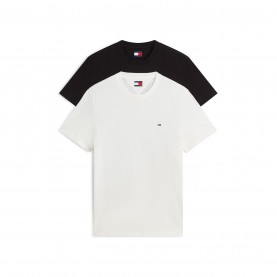 Тениска Tommy Jeans Mens 2-Pack T-Shirt - Black/Ecru тениска,мъжки,тениски,tommy,jeans,mens,2,pack,t,shirt,black,ecru