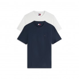 Тениска Tommy Jeans Mens 2-Pack T-Shirt - Navy/Ecru тениска,мъжки,тениски,tommy,jeans,mens,2,pack,t,shirt,navy,ecru