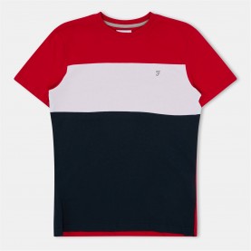 детски,тениски,детски,облекла,farah,colour,block,t,jn99,red