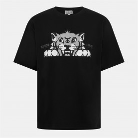Тениска KENZO Happy Tiger T-Shirt - Black 99J тениска,мъжки,тениски,kenzo,happy,tiger,t,shirt,black,99j
