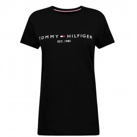 тениска,мъжки,тениски,tommy,hilfiger,logo,crew,neck,t,shirt,black,bas