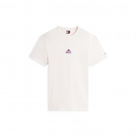 Тениска Tommy Jeans TJ Peaks SS Tee Sn62 - Ancient White тениска,мъжки,тениски,tommy,jeans,tj,peaks,ss,tee,sn62,ancient,white