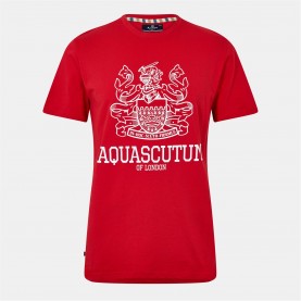тениска,мъжки,тениски,aquascutum,aquascutum,logo,tee,sn99,red