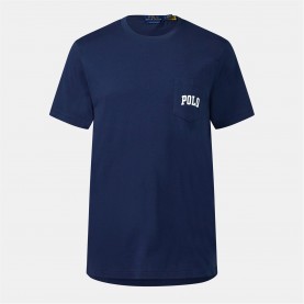 тениска,облекла,на,разпродажба,мъжки,тениски,polo,ralph,lauren,men's,bear,print,crew,neck,t,shirt,newport,navy