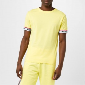 тениска,облекла,на,разпродажба,мъжки,тениски,moschino,logo,band,t,shirt,yellow,21