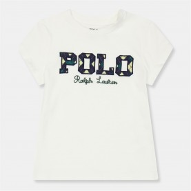 тениска,детски,3/4,панталони,polo,ralph,lauren,kids',logo,t,shirt,white
