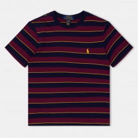 тениска,детски,3/4,панталони,polo,ralph,lauren,kids',stripe,regular,fit,t,shirt,classic,wine
