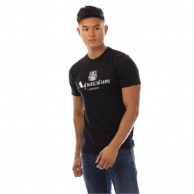 тениска,облекла,на,разпродажба,мъжки,тениски,aquascutum,aquascutum,logo,tee,sn99,black,white
