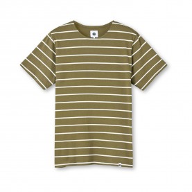 Pretty Green Mens Striped Regular Fit T-Shirt - Khaki pretty,green,men,s,striped,regular,fit,t,shirt,khaki
