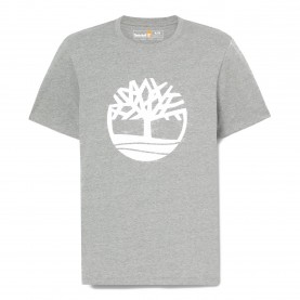 Тениска Timberland Mens Northwood Tree Logo Cotton Short-Sleeve T-Shirt - Mgh/White тениска,мъжки,тениски,timberland,mens,northwood,tree,logo,cotton,short,sleeve,t,shirt,mgh,white