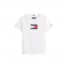тениска,детски,3/4,панталони,tommy,hilfiger,kids',script,t,shirt,white,ybr