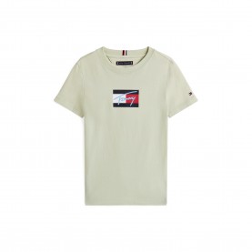 Тениска Tommy Hilfiger Kids Script T-Shirt - Misty Sage M1C тениска,tommy,hilfiger,kids,script,t,shirt,misty,sage,m1c