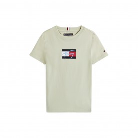 тениска,детски,3/4,панталони,tommy,hilfiger,kids',script,t,shirt,misty,sage,m1c