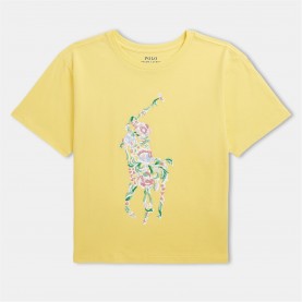 тениска,детски,3/4,панталони,polo,ralph,lauren,big,pony,t,shirt,oasis,yellow