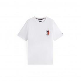тениска,облекла,на,разпродажба,мъжки,тениски,tommy,hilfiger,men's,palm,regular,fit,t,shirt,white,ybr