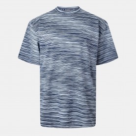 Тениска Missoni Striped Short Sleeved T-Shirt - Navy/White тениска,мъжки,тениски,missoni,striped,short,sleeved,t,shirt,navy,white