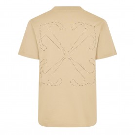 Тениска Off White Mens - Technical Tape T-Shirt - Brown Rice-Mole тениска,мъжки,тениски,off,white,men,s,technical,tape,t,shirt,brown,rice,mole