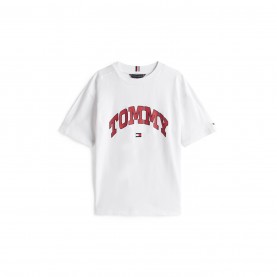 тениска,детски,3/4,панталони,tommy,hilfiger,kids',varsity,t,shirt,white,ybr