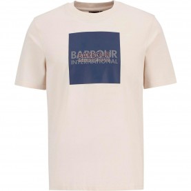Тениска Barbour International Mens Moakes T-Shirt - Calico White тениска,мъжки,тениски,barbour,international,mens,moakes,t,shirt,calico,white
