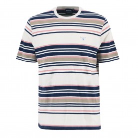 Тениска Barbour Aickmen Tailored Striped T-Shirt - Whisper White тениска,мъжки,тениски,barbour,aickmen,tailored,striped,t,shirt,whisper,white