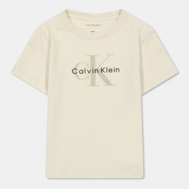тениска,детски,3/4,панталони,calvin,klein,jeans,ckj,monogram,tee,jn61,whitecap,pgb