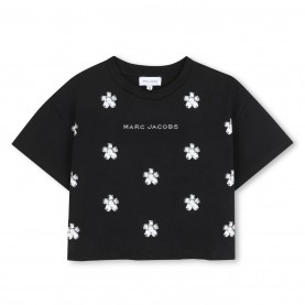 тениска,детски,3/4,панталони,marc,jacobs,kids',daisy,short,sleeve,t,shirt,black