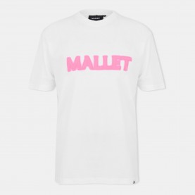 Тениска Mallet Mens Spray Regular Fit T-Shirt - White/Pink тениска,мъжки,тениски,mallet,men,s,spray,regular,fit,t,shirt,white,pink